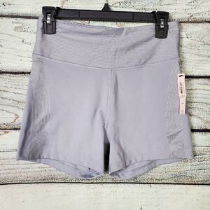 Victoria’s Secret Gray Silver Stripe Athletic Shorts Women’s Medium NWT